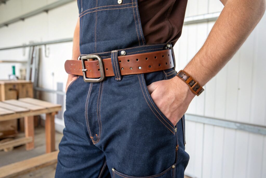 Rugged Leather Work Belt Wholesale - Fumao Fashion Accessories
