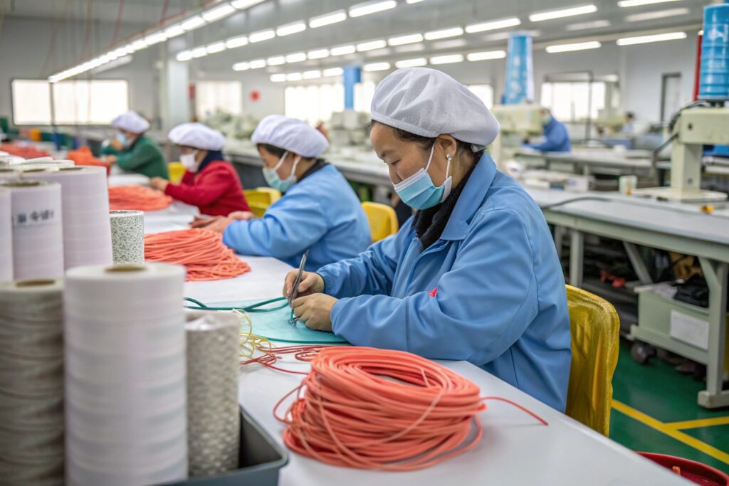 Behind-the-Scenes Factory Scene of Hair Accessory Manufacturing - Fumao