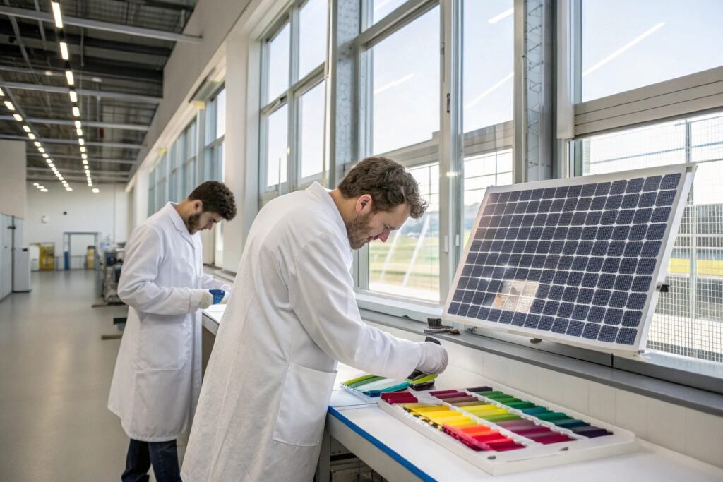 Modern Swiss Dye Facility Using Plant-Based Pigments for Solar Panel Textile Innovations