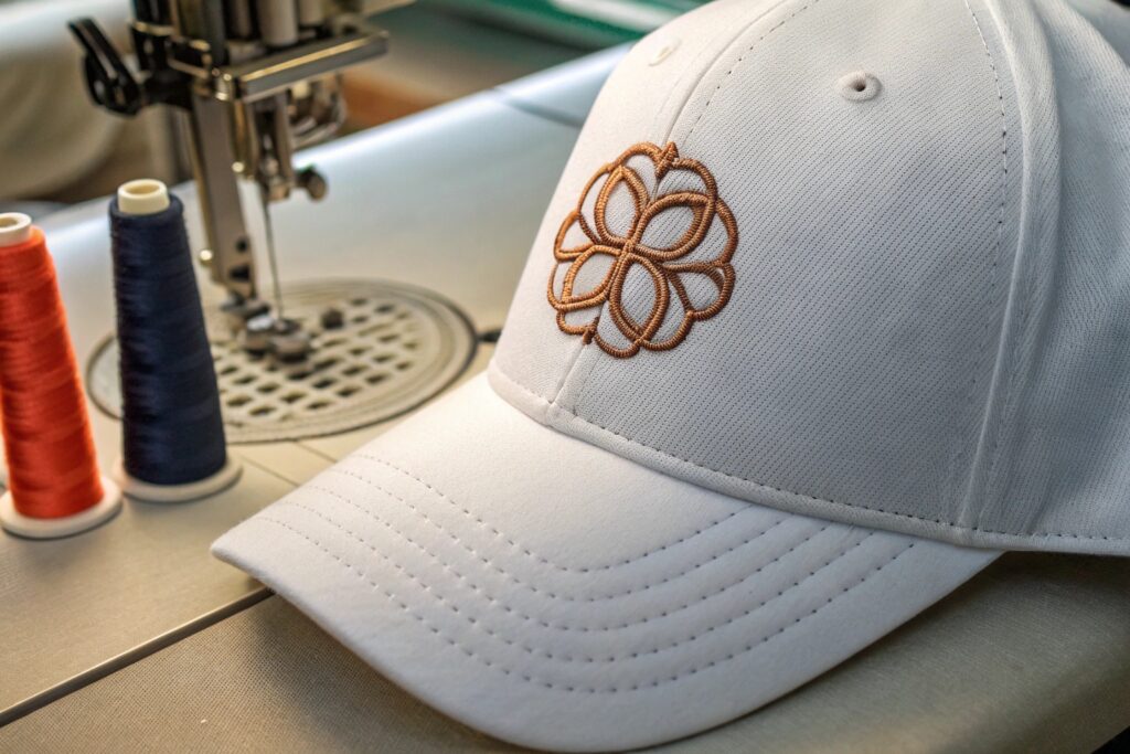 Close-Up of Custom Embroidered Cap
