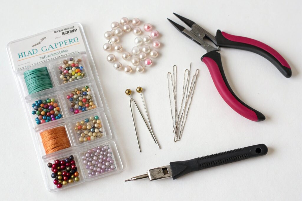 Hair accessory making supplies and tools