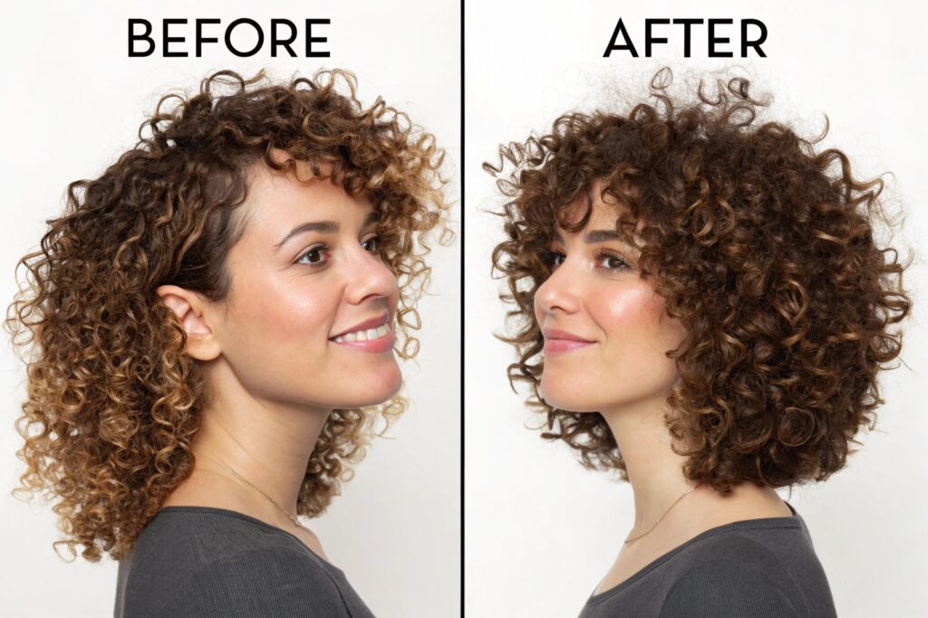 Before and After Hair Transformation