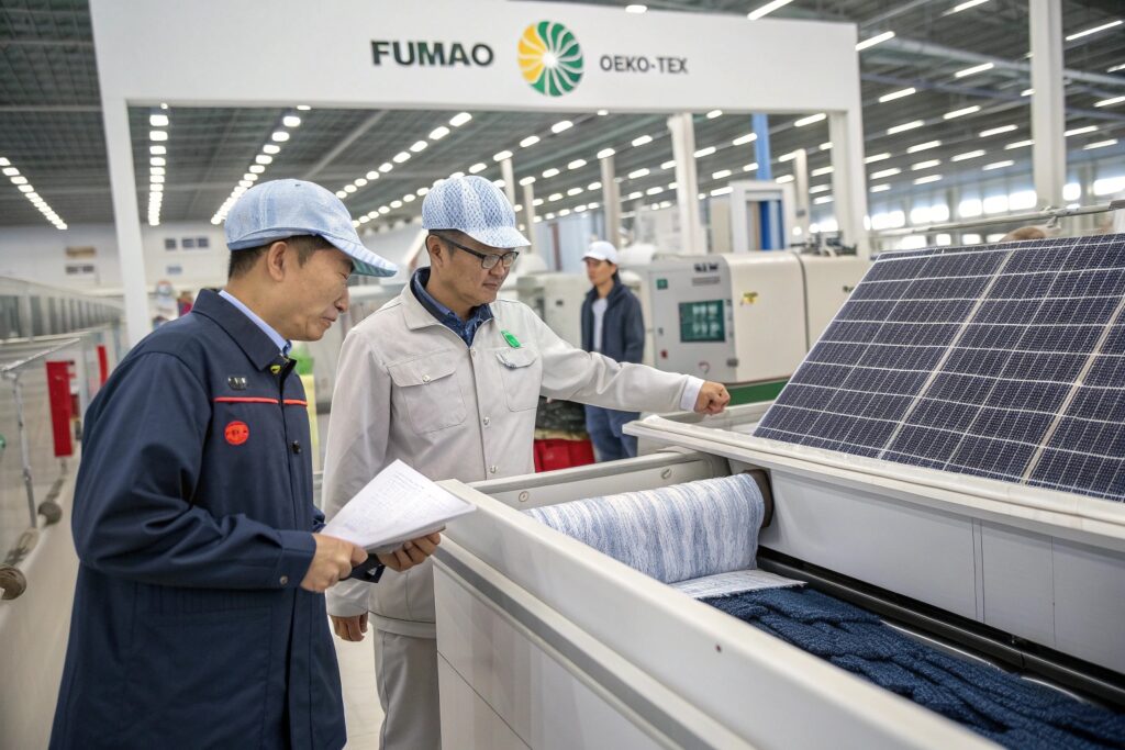 FUMAO OEKO-TEX Certified Facility – Solar & Sustainable Textile Production
