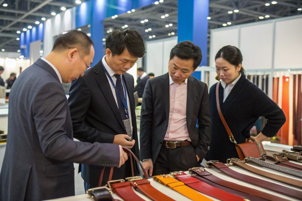 Fumao Sales Team Presenting Belt Collection