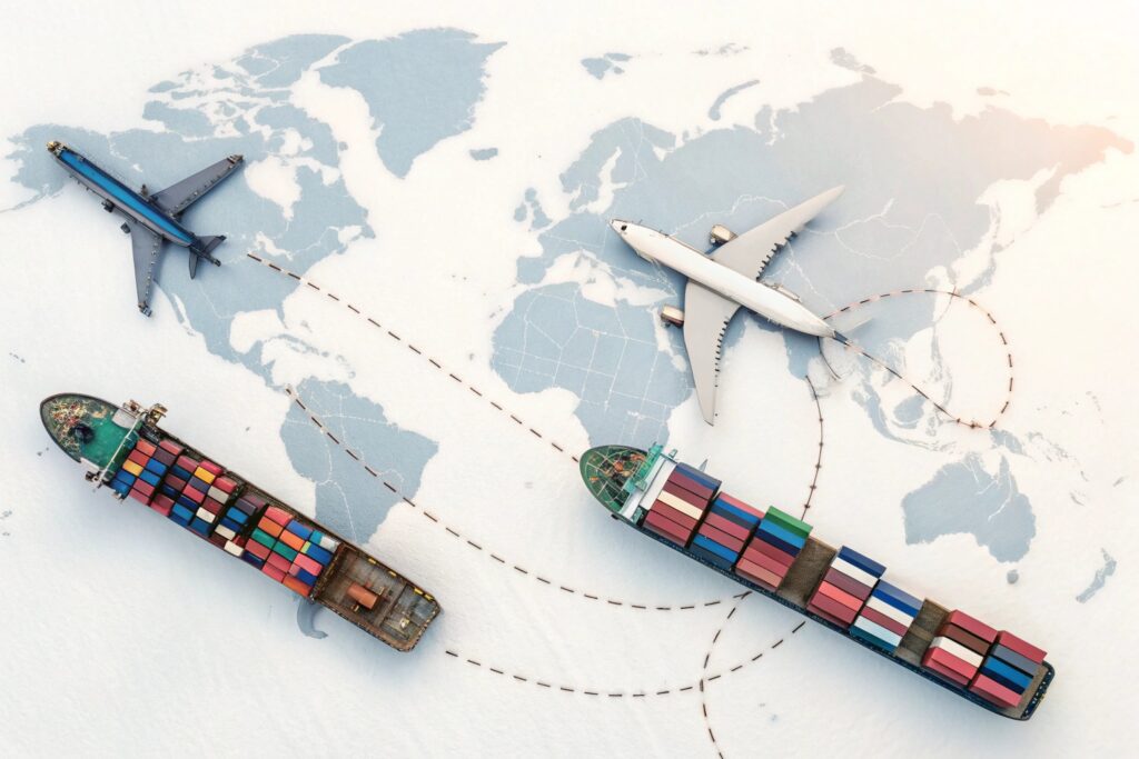 Apparel Logistics Global Distribution – Air & Sea Shipping Routes
