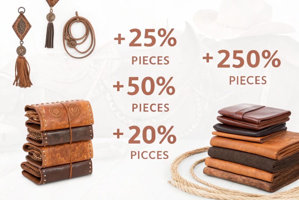Infographic: Leather Product Growth in Pieces by Type