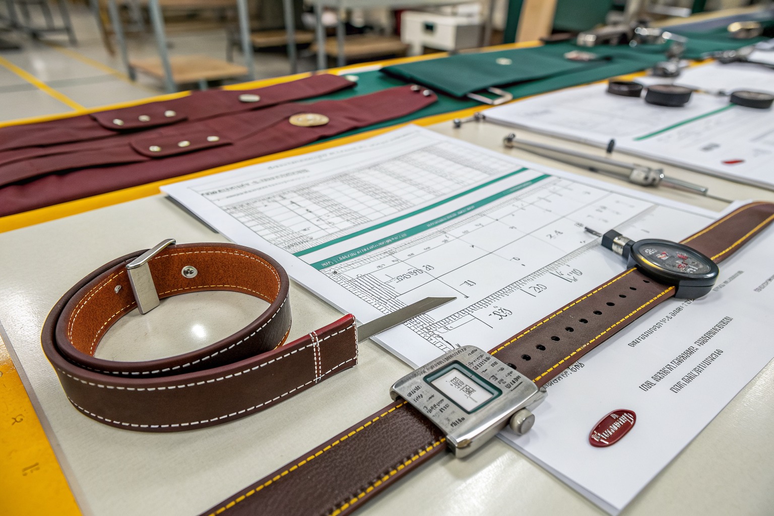 AceAccessory belts production view for Why do US importers ask for factory videos of the snap test on belts for Overseas Buyers?