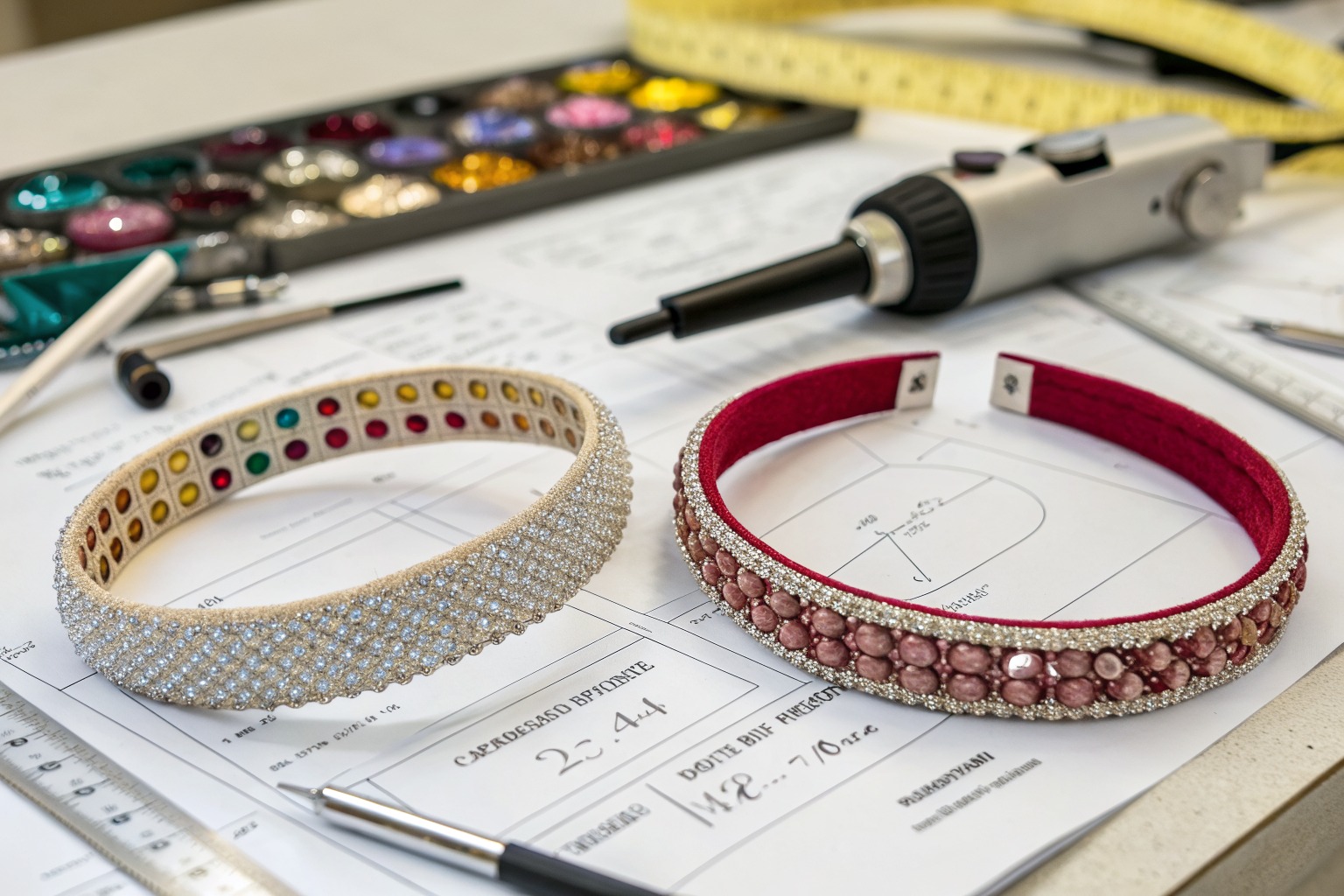 AceAccessory headbands production view for Can you produce both plain and sequined headbands for party wear for Overseas Buyers?