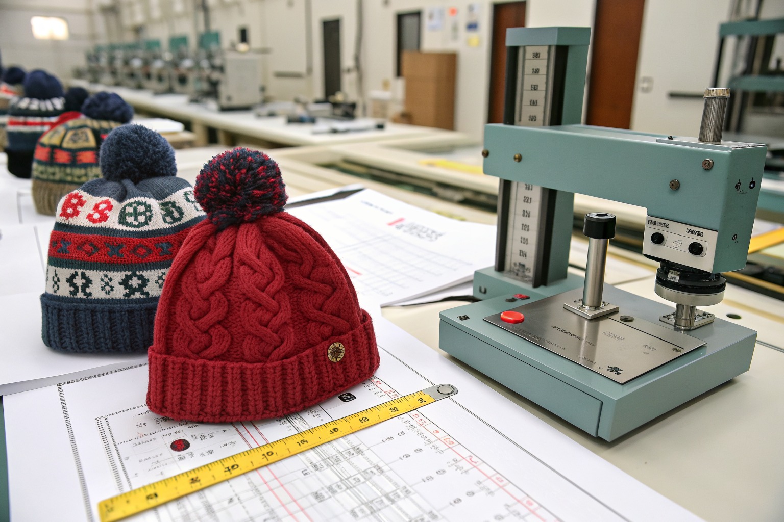 AceAccessory beanies production view for Can you produce both adult and toddler beanies with matching designs for Overseas Buyers?