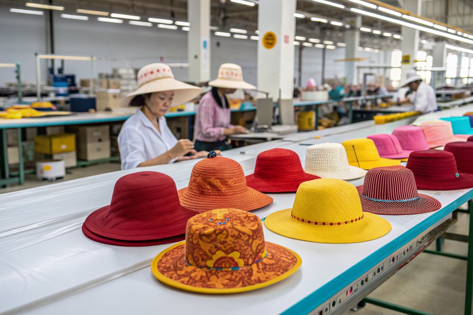 How fast can you produce a sample of a custom printed foldable sun hat?