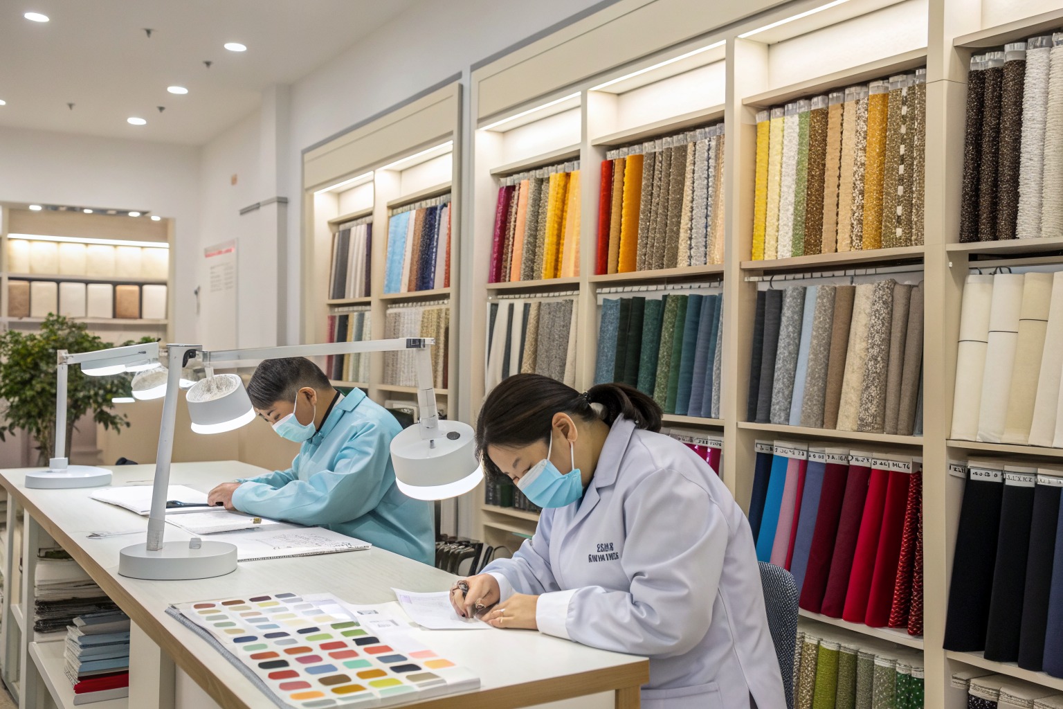 AceAccessory fashion accessories production view for How does your QC team use magnifying lamps to check hair clip teeth for Overseas Buyers?