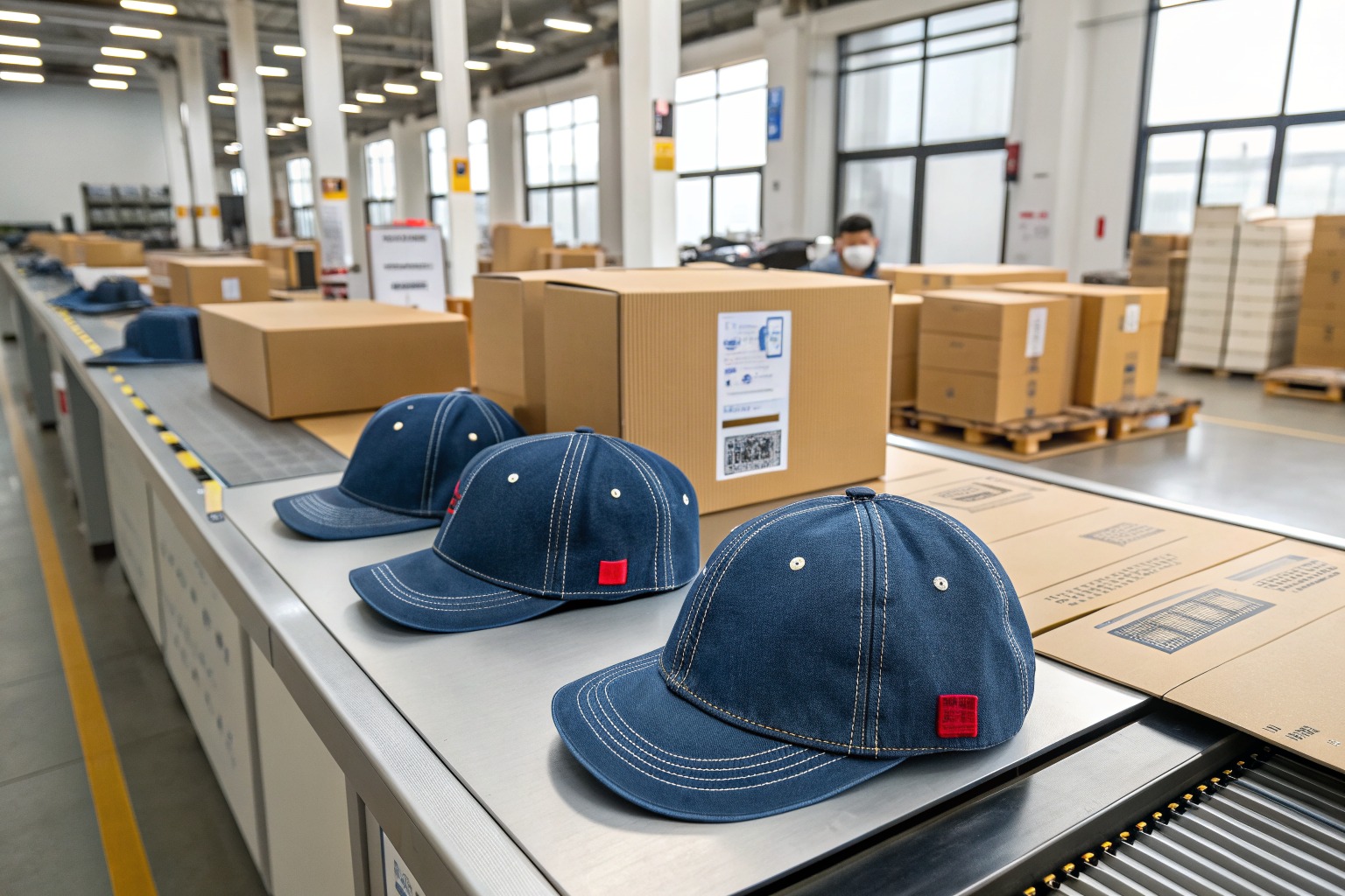 AceAccessory fashion accessories production view for How long does it take to produce custom shaped denim hats for streetwear?