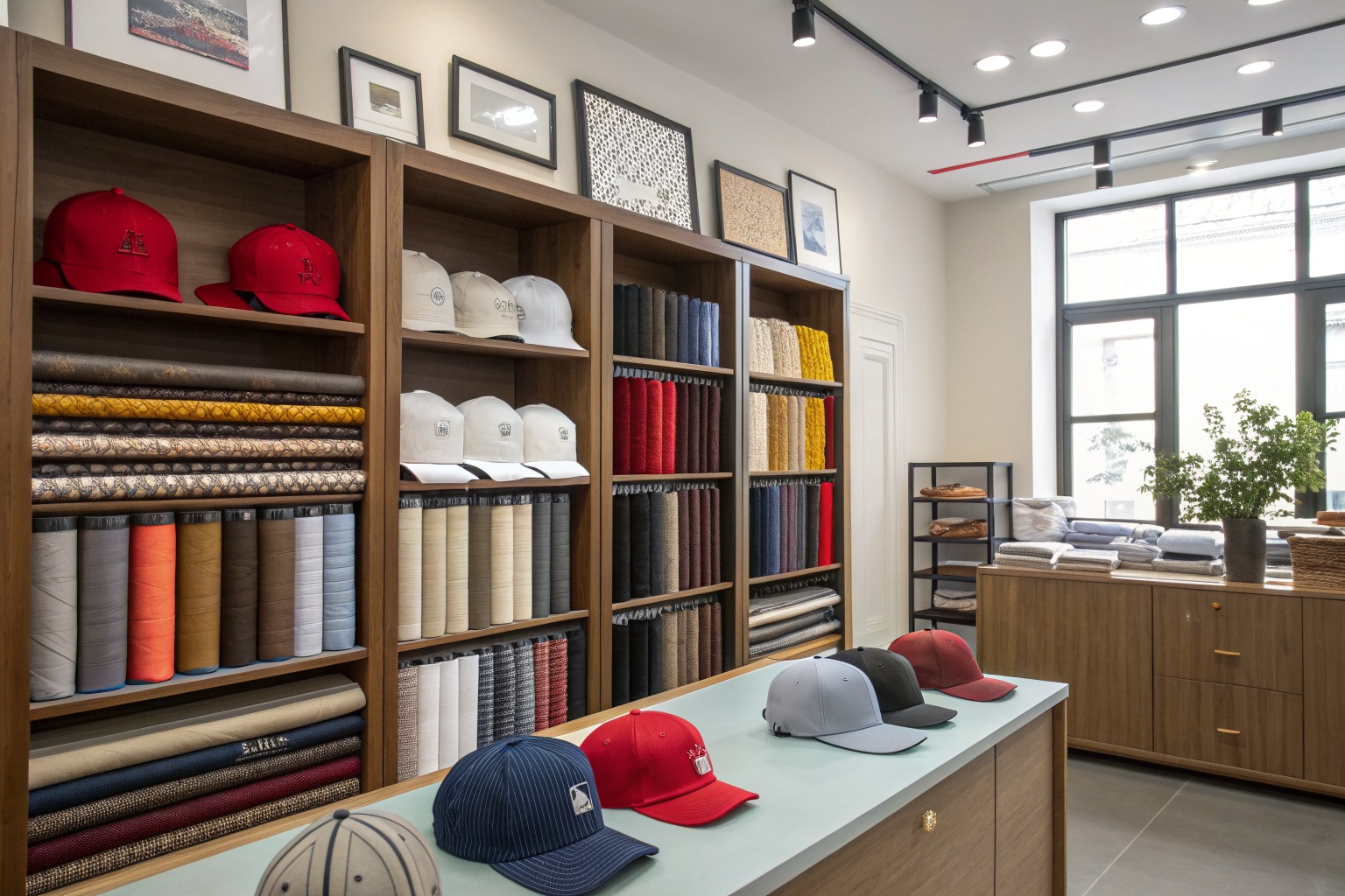 AceAccessory baseball caps production view for Can you produce both solid color and colorblock baseball caps in one order for Overseas Buyers?