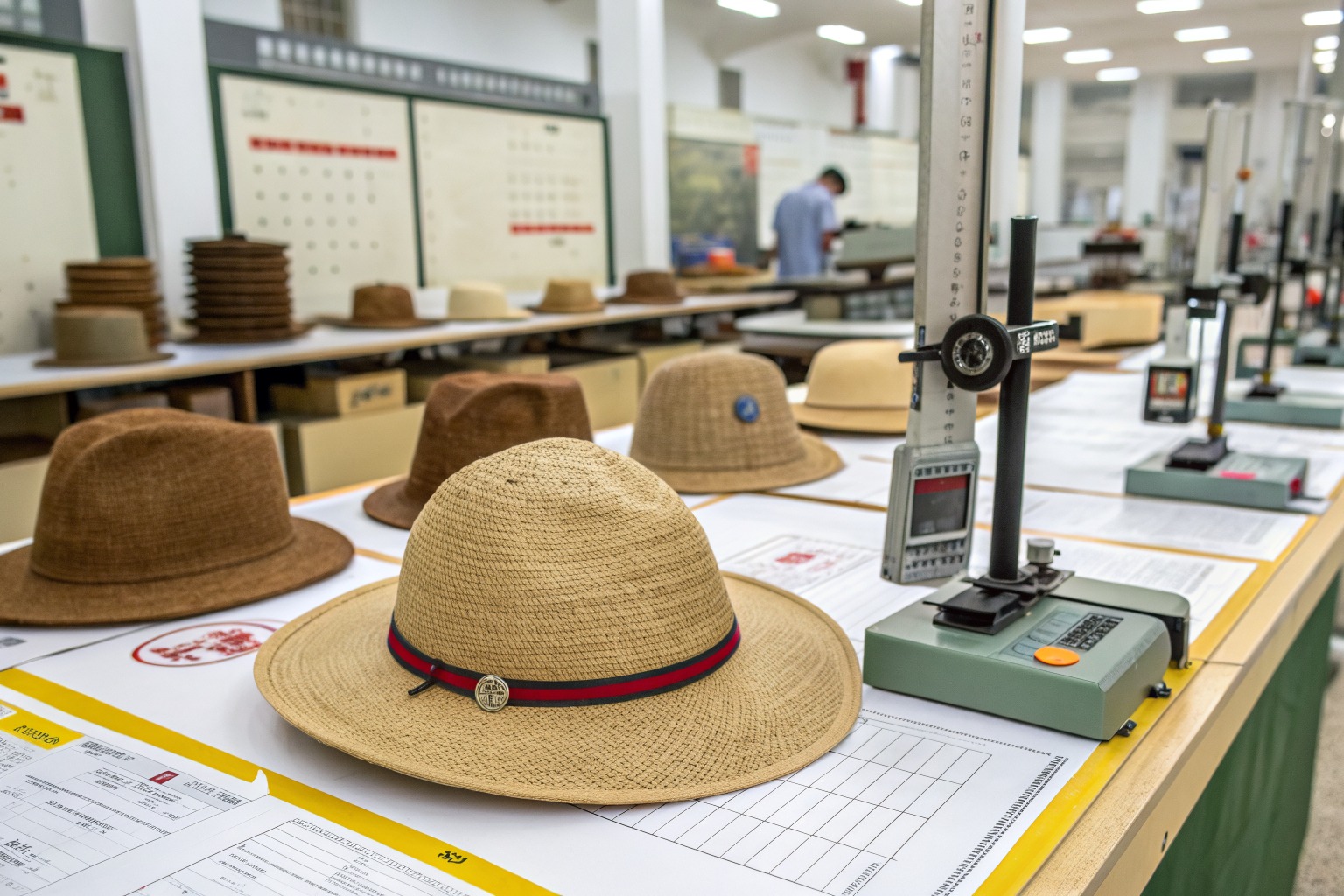 AceAccessory fashion accessories production view for How long does it take to produce custom shaped jute hats for eco-brands for Overseas Buyers?