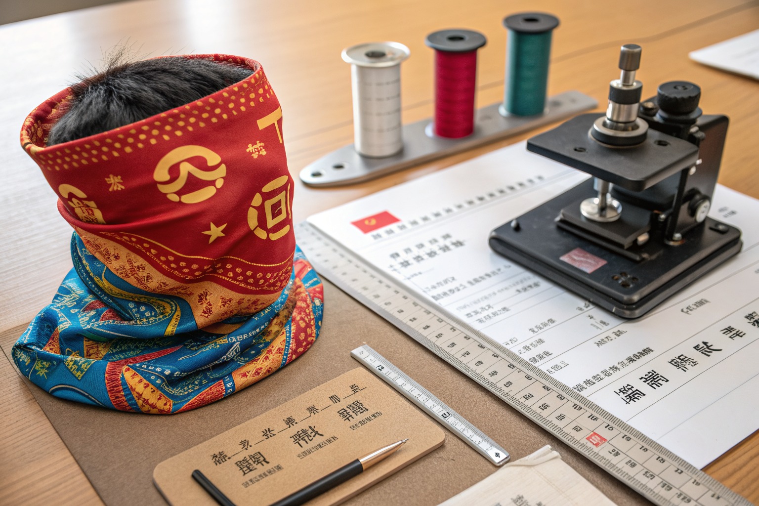 AceAccessory fashion accessories production view for What is the minimum order for custom printed neck gaiters with UV protection?