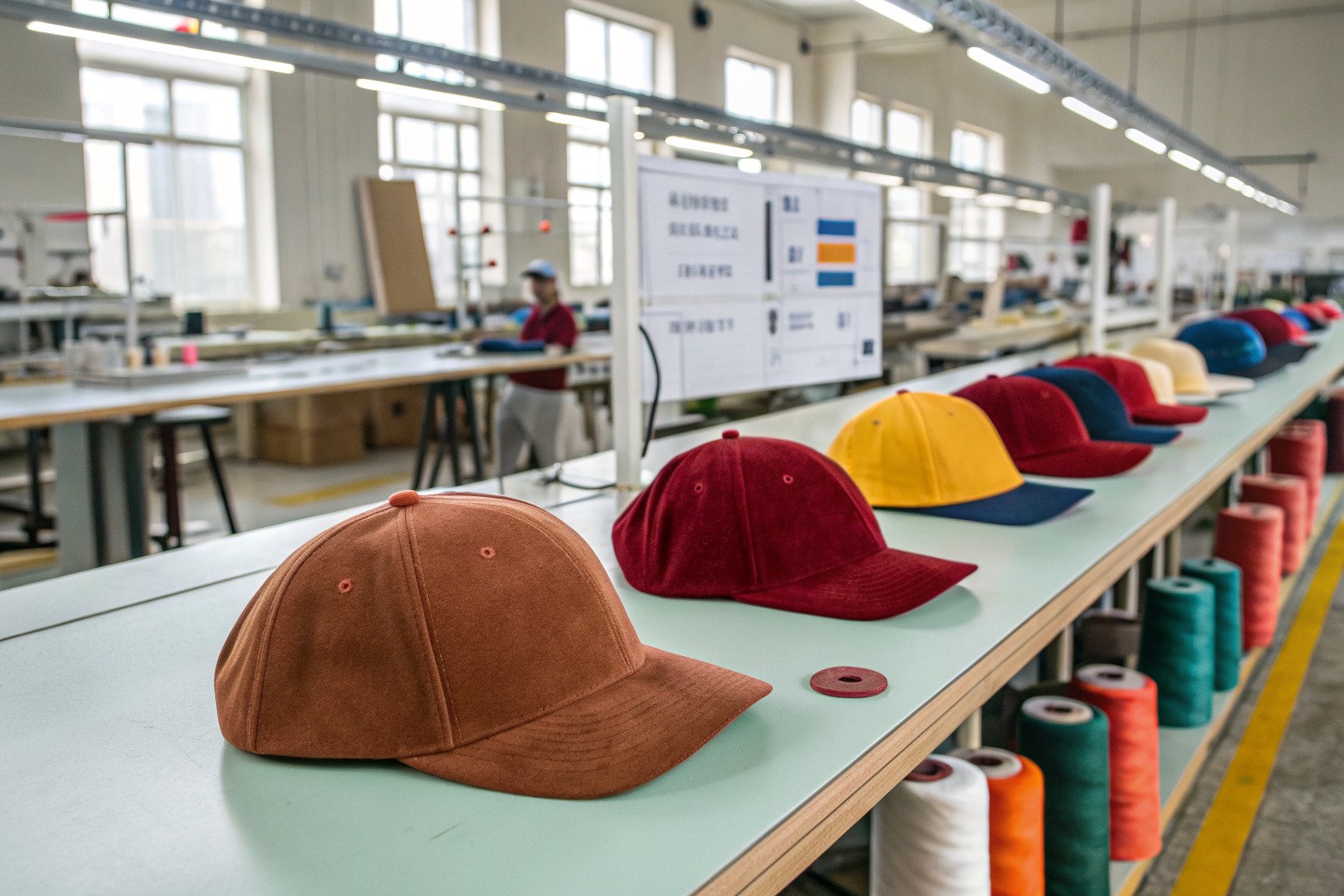 Can you produce both corduroy and velvet baseball caps for fall?