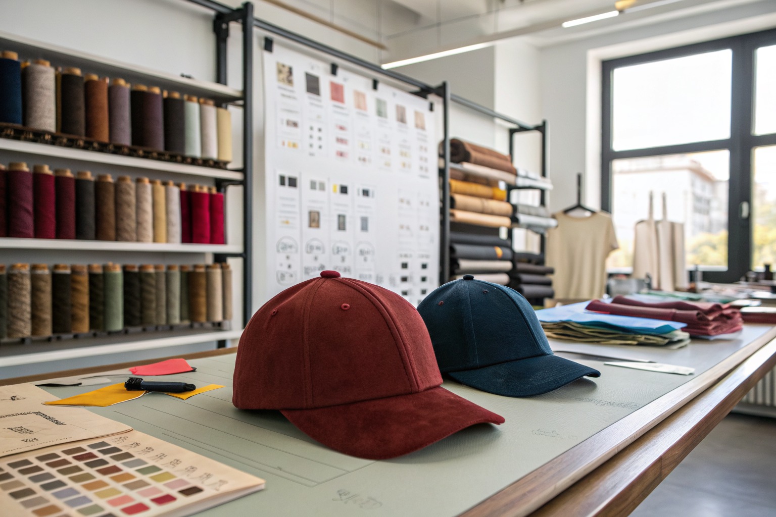 AceAccessory baseball caps production view for Can you produce both corduroy and velvet baseball caps for fall?