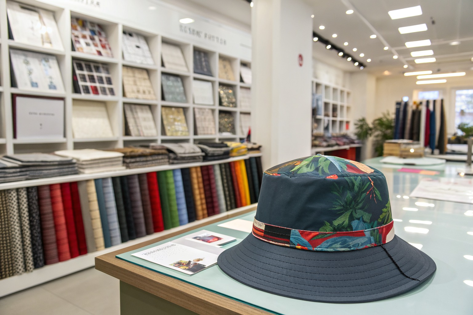 AceAccessory fashion accessories production view for How fast can you produce a sample of a custom printed waterproof bucket hat?