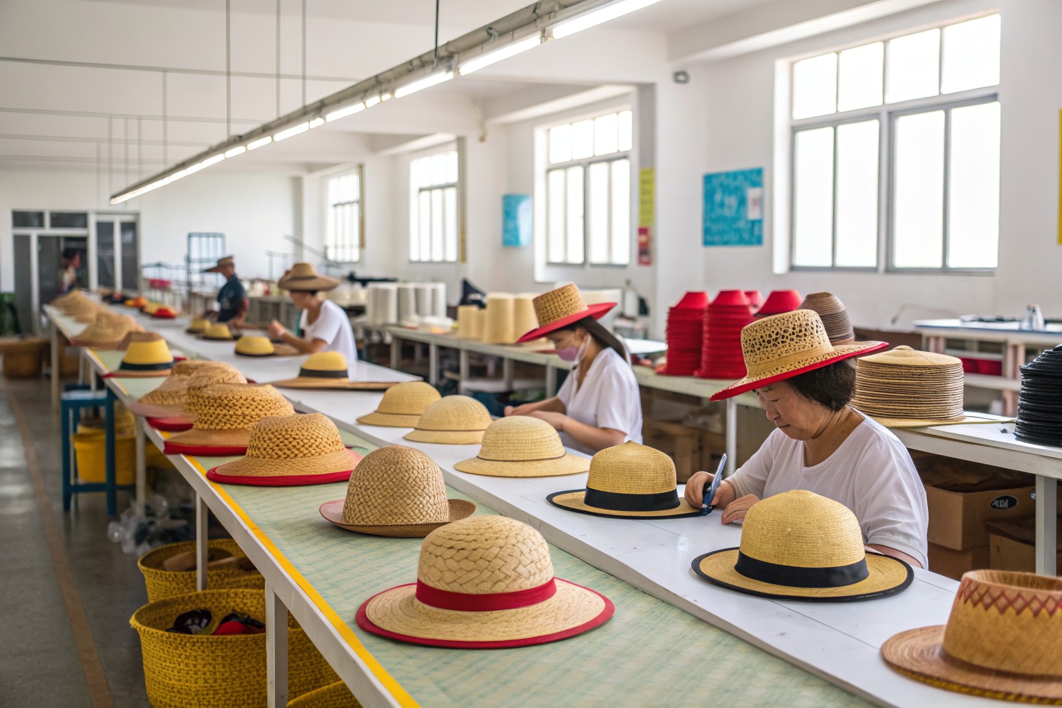 How do I verify that a factory’s straw hats are naturally dyed and chemical-free?