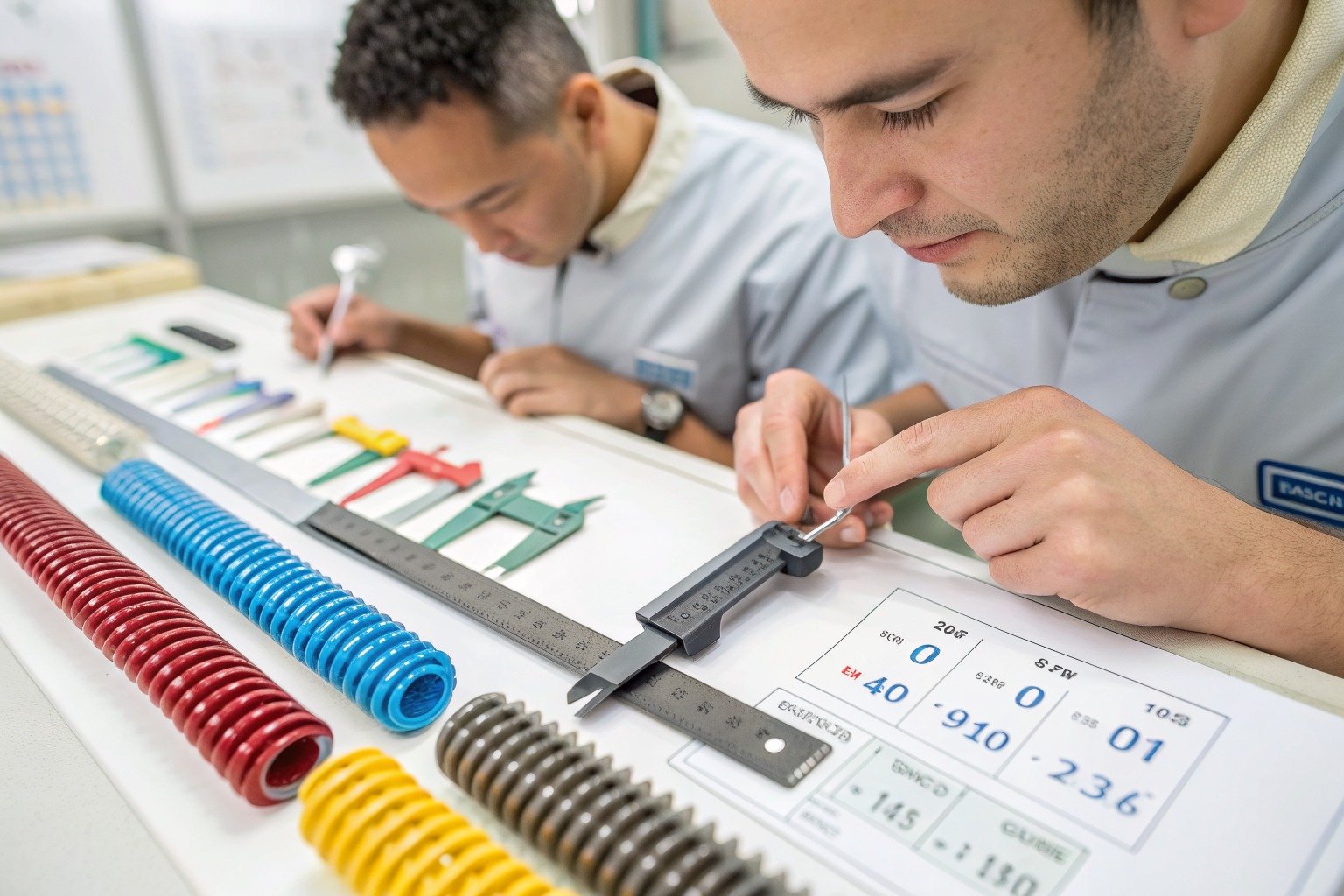 AceAccessory fashion accessories production view for How does your QC team use calipers to check hair clip tooth spacing?