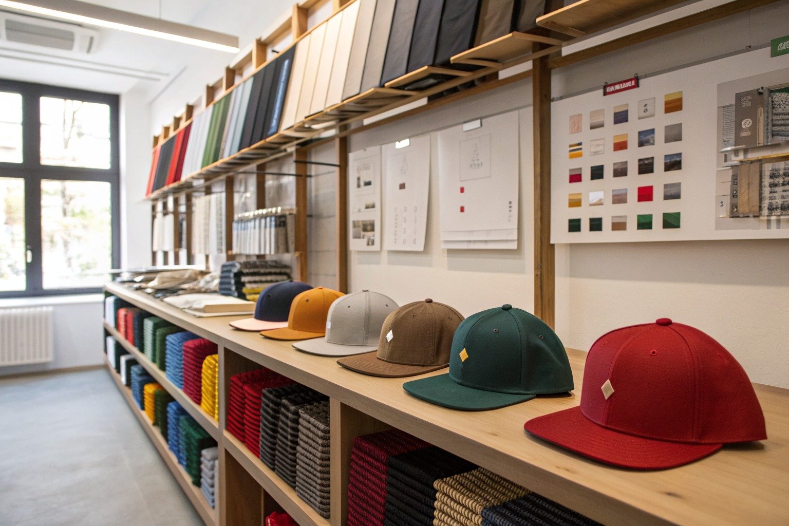 AceAccessory baseball caps production view for Can you produce both 5-panel and 6-panel baseball caps for streetwear for Overseas Buyers?