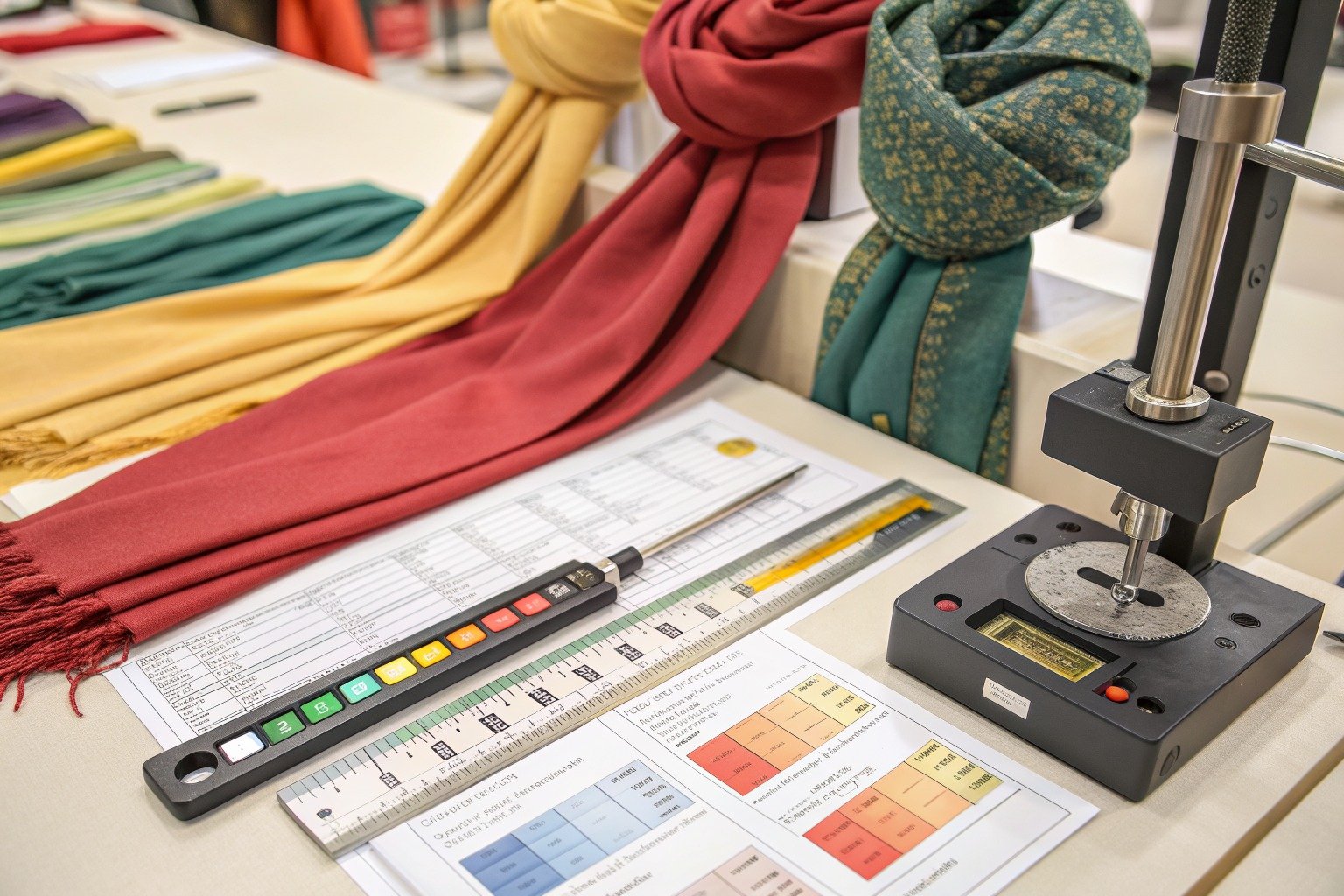AceAccessory scarves production view for Why do European supermarkets require microplastic-free labels on synthetic scarves?