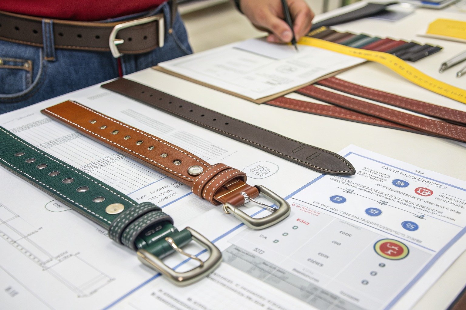 AceAccessory belts production view for What should Middle East distributors check before ordering custom belts with MOQ planning?