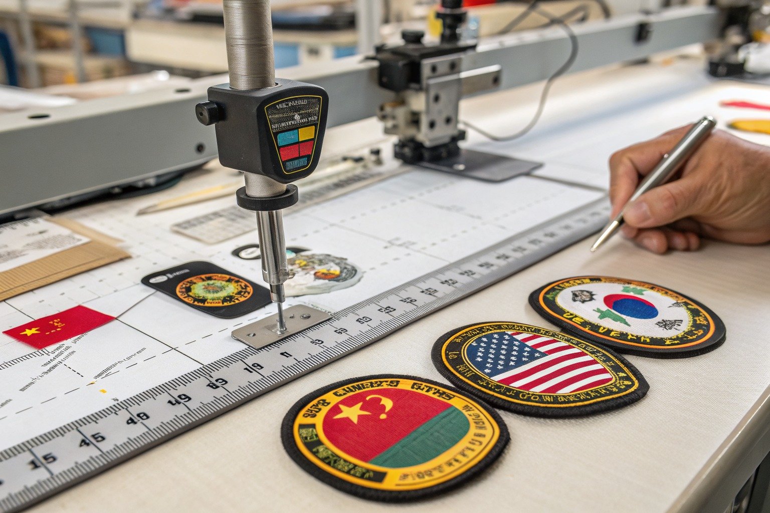 AceAccessory embroidered patches production view for What should Middle East distributors check before ordering custom embroidered patches with MOQ planning?