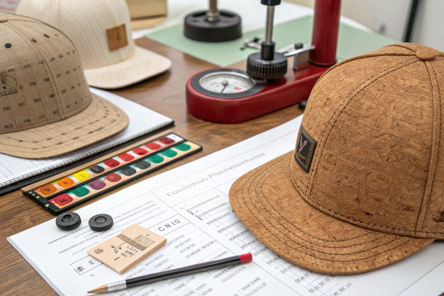 AceAccessory cork hats production view for What should Amazon private label sellers check before ordering custom cork hats with MOQ planning?
